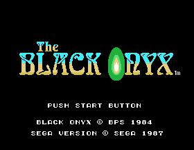 The Black Onyx Title Screen